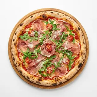 Pizza Crudo e rucola (clasica)