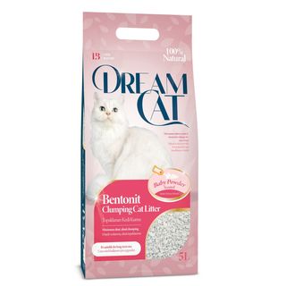 DREAM CAT Baby Powder, grudajući mineralni pijesak za mačke, mirisni