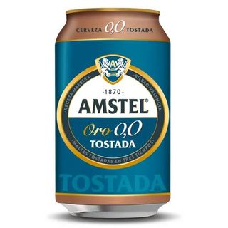 Cerveza Amstel Oro 0,0 Tostada Lata 33 Cl.