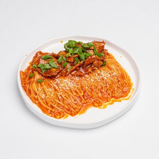 Эноки с мясом