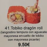 41. Tobiko Dragón Roll (8 Pzs.)