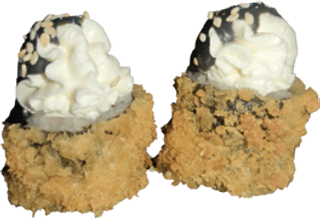 Tempura Homosaki Salmón Y Queso Crema Con Salsa Anguila (8 Pz.)