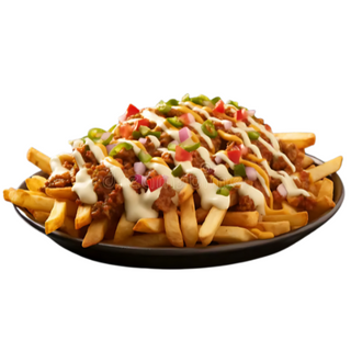 Patatas fritas con ternera