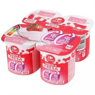 Yogur 00% Sabor Fresa Carrefour 4x125 Gr.