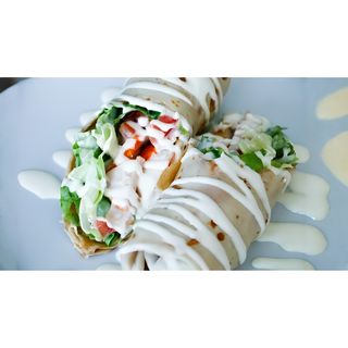 Clatita cu pastrama de pui, gorgonzola