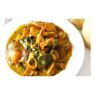 1 plate of Bitterleaf Soup Mixed with Ogbonno