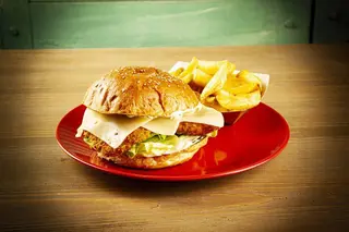 Hamburguesa fried chicken (180 g.)