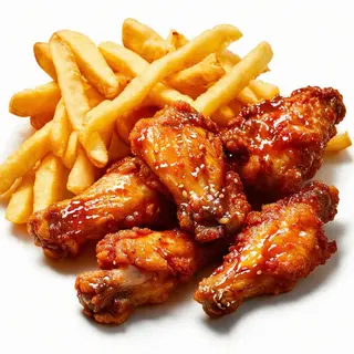 Wings with Fries
