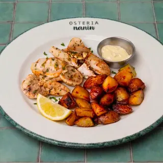 Petto di pollo agli agrumi con patate al forno 