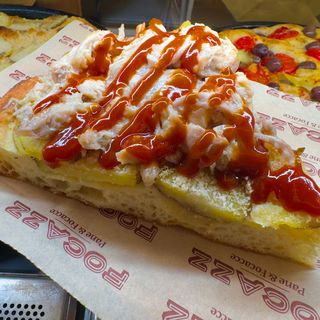 patate,grana, pollo e salsa BBQ