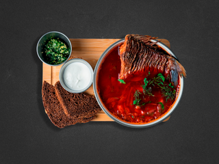 Борщ з карасями