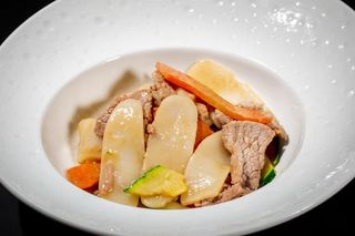 522 Gnocchi di riso con manzo e verdure