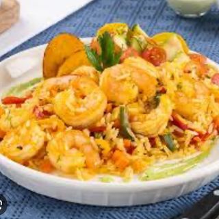 Arroz con camarones 