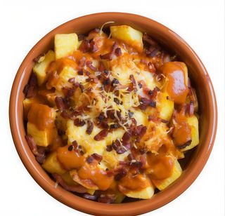 Patatas con bacon y queso