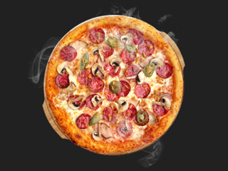 Спайсі з беконом та папероні піца