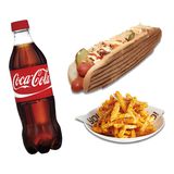 Дабл хот-дог, фрі, кола