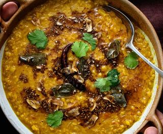 Curry Con Lentejas Fritas