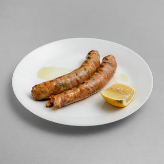 Salsiccia di maiale condita piatto