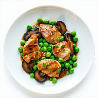 Pollo con funghi cinesi neri