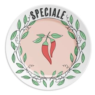 SPECIALE - Piatto in porcellana con scritta 16 cm