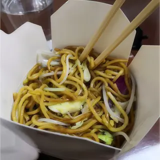 Tallarines con verduras