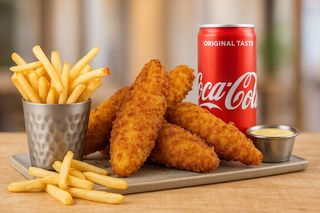 Tupelo Chicken Tenders + Fries + Coca-Cola