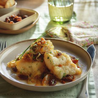 Bacalao Confitado Con Cebolla Caramelizada