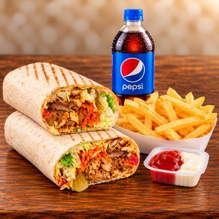 Combo 2 Kebab arab mare.2 cartof pai , 2 bauturi