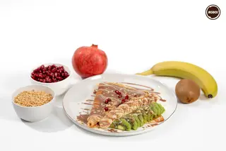 Crepa cu ciocolata belgiana, kiwi si banane