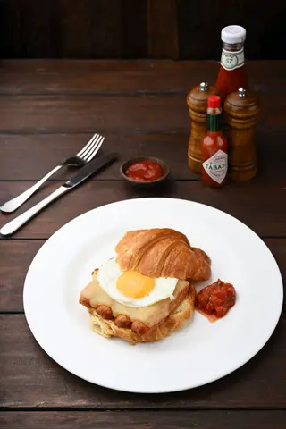 Egg and Sausage Breakfast Sandwich