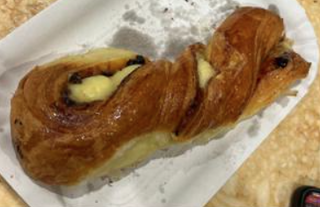 Treccia crema e gocce di cioccolato