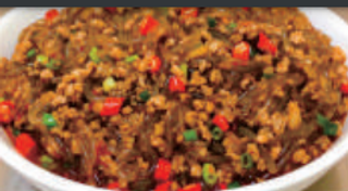 40 Spaghetti di soia saltato con maiale e peperoncino