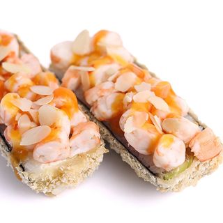 Опен рол з креветками.