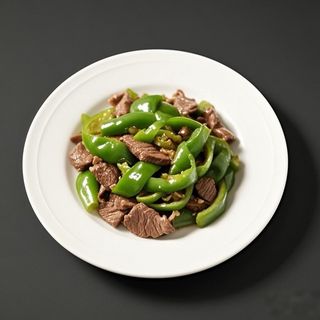 Ternera con pimiento verde 