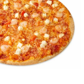 Томатная с креветками (30 см.) на тонком тесте