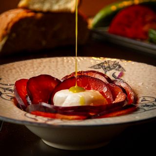 Burrata con tomate premium