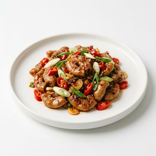 Intestino salteado picante