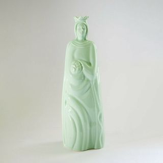 Rainha Santa Isabel Cerâmica Verde Água