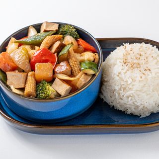 BOX VEGGY- verdura saltate con 2pz involtini, halal