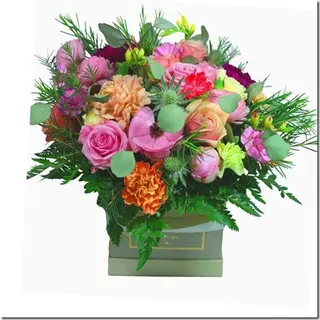 Flowerbox z kolorowych kwiatów