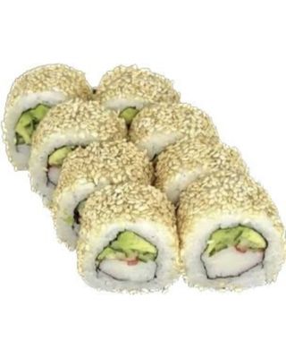 Каліфорнія в кунжуті з сніжним крабом (сурімі)
