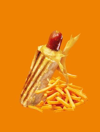 Картофель фри + французский хот-дог XXL (Coca Cola 0,25 мл)/ Cartofi FRI + French-Dog XXL (Coca Cola 0.25ml)	