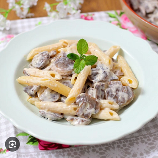 Pennette ai funghi e panna 