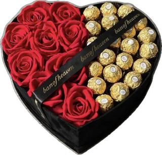 Vip boite chocolat avec roses 