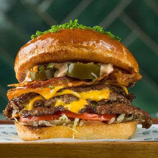 Jalapeno & bacon triple smash burger