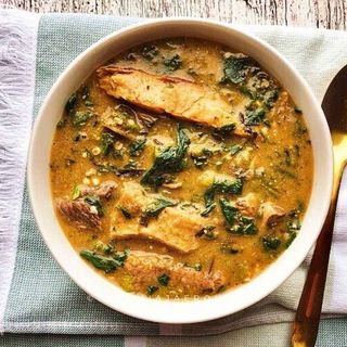 Okro Soup with Swallow