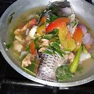 Boiled tilapia (fish)