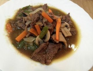 Ternera con salsa de ostras