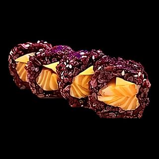 124A. Sake black roll riso venere salmone e avocado -  4 pezzi