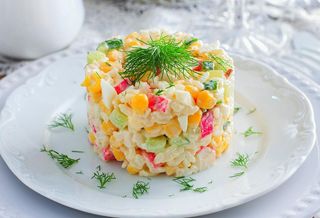 САЛАТ КРАБОВЫЙ С РИСОМ/100 ГР